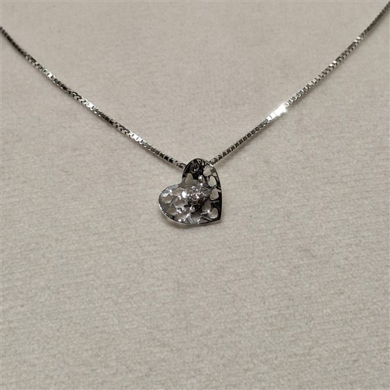 Collana Fanton Gioielli Donna COLLANE DIAMANTI in Oro bianco Diamante 0.02 Ct COOR-219-52 - COOR-219-52